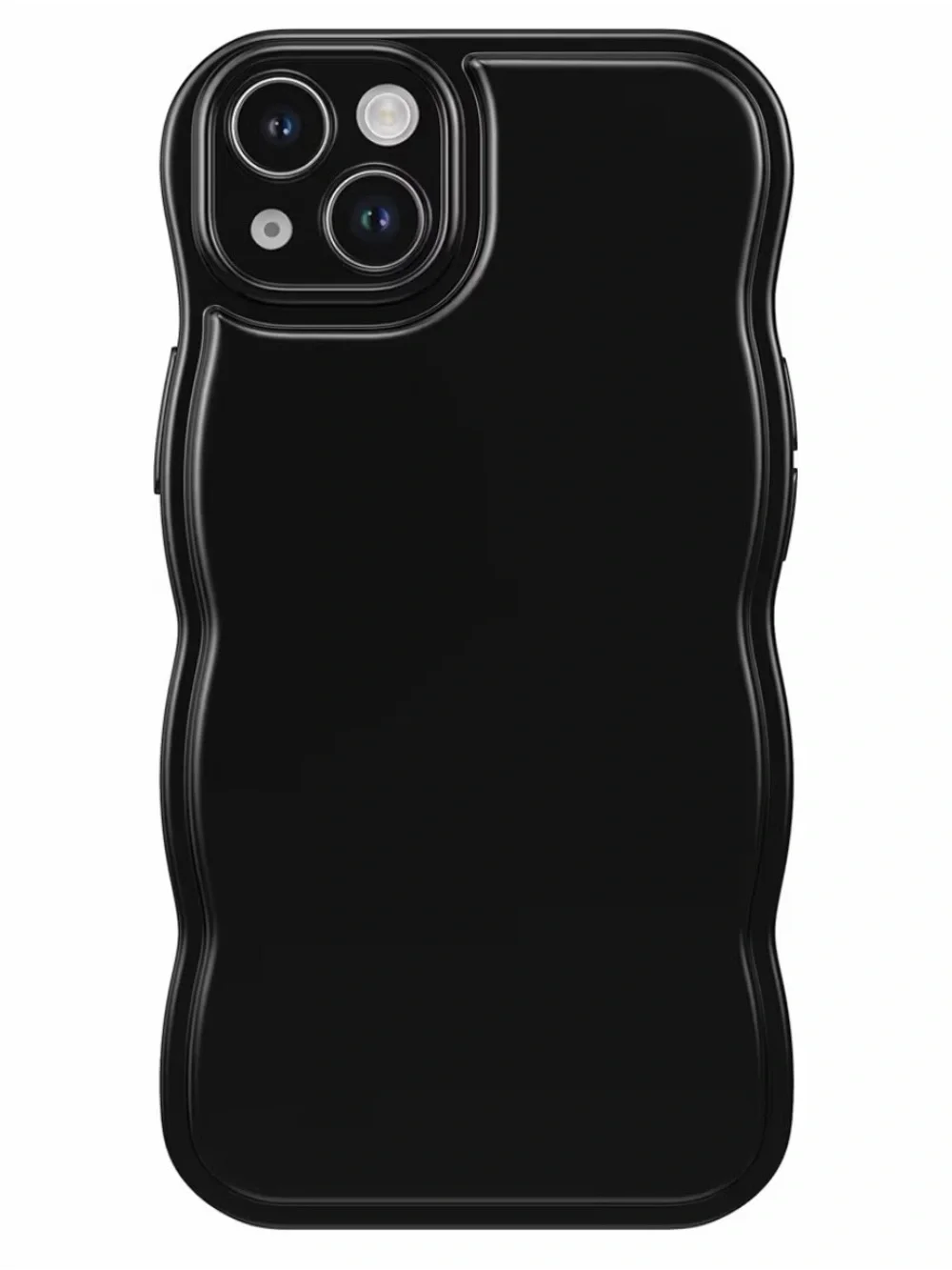 NEW Black Wavy Silicone Phone Case - iPhone 14 Pro
